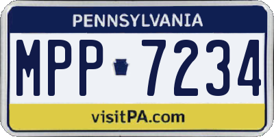 PA license plate MPP7234