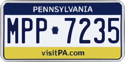 PA license plate MPP7235