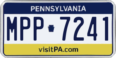PA license plate MPP7241