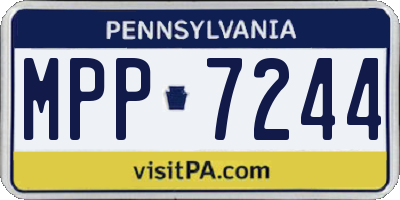 PA license plate MPP7244