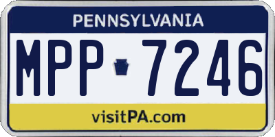 PA license plate MPP7246