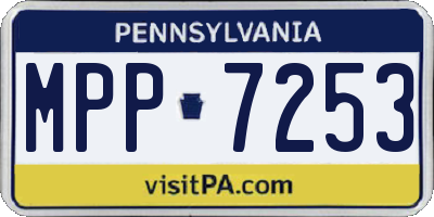 PA license plate MPP7253