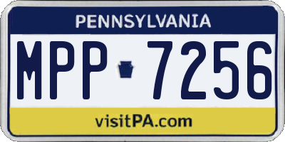 PA license plate MPP7256