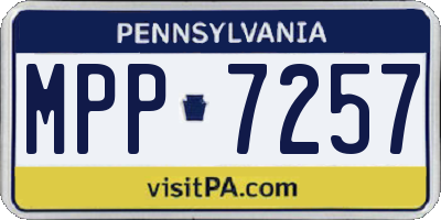 PA license plate MPP7257