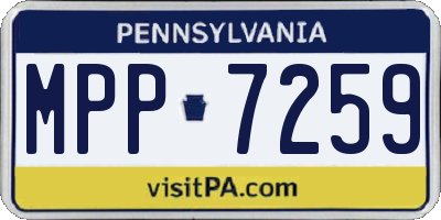 PA license plate MPP7259