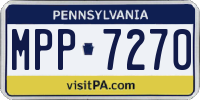 PA license plate MPP7270