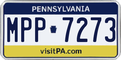 PA license plate MPP7273