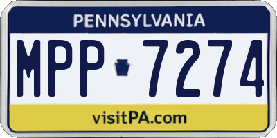 PA license plate MPP7274