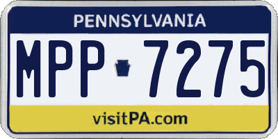 PA license plate MPP7275