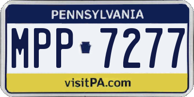 PA license plate MPP7277