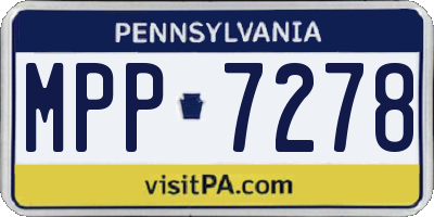 PA license plate MPP7278