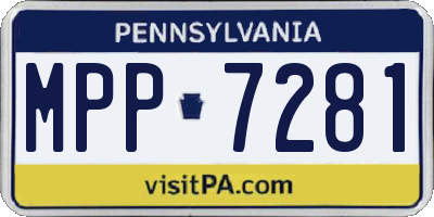 PA license plate MPP7281