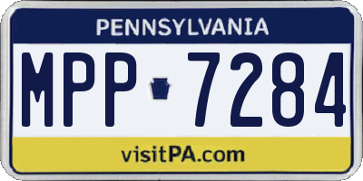 PA license plate MPP7284