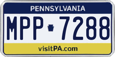 PA license plate MPP7288