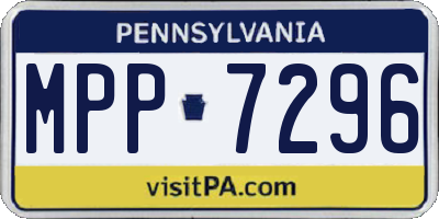 PA license plate MPP7296