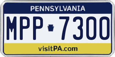 PA license plate MPP7300