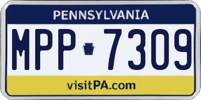 PA license plate MPP7309