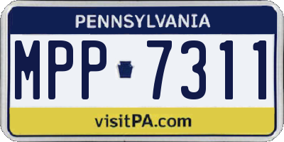 PA license plate MPP7311