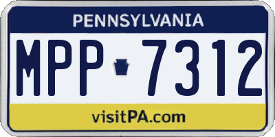 PA license plate MPP7312