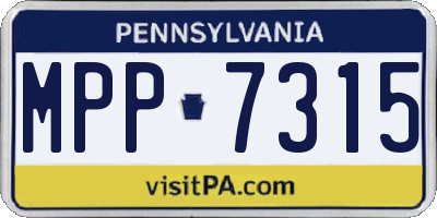 PA license plate MPP7315