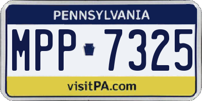 PA license plate MPP7325