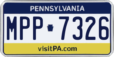 PA license plate MPP7326