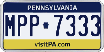 PA license plate MPP7333