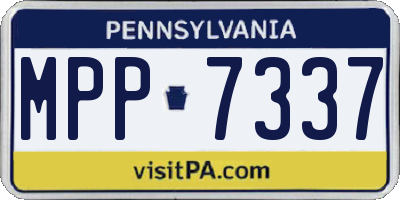 PA license plate MPP7337