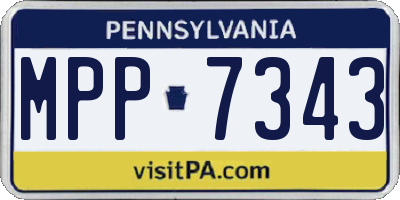 PA license plate MPP7343