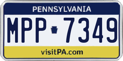 PA license plate MPP7349