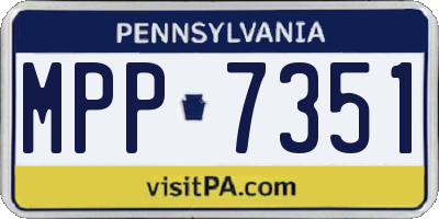 PA license plate MPP7351