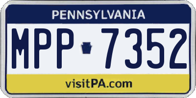 PA license plate MPP7352