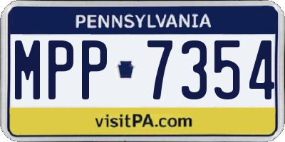 PA license plate MPP7354
