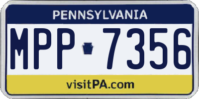 PA license plate MPP7356