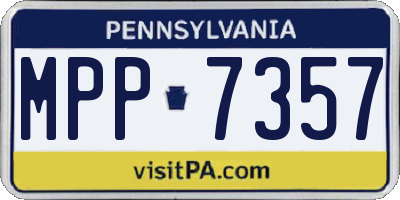 PA license plate MPP7357