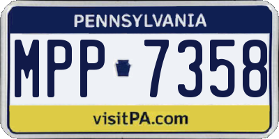 PA license plate MPP7358