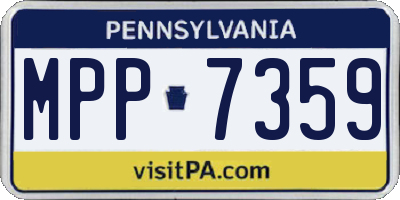 PA license plate MPP7359