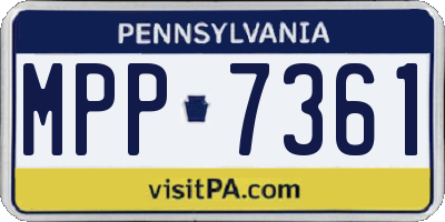 PA license plate MPP7361