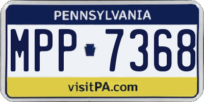 PA license plate MPP7368