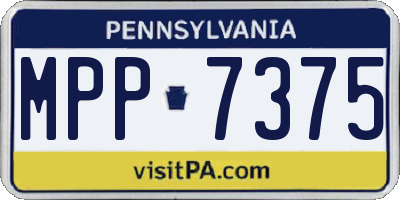 PA license plate MPP7375