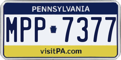 PA license plate MPP7377
