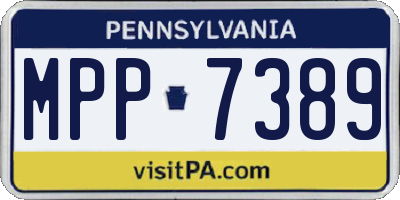 PA license plate MPP7389