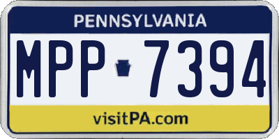 PA license plate MPP7394