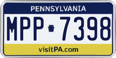 PA license plate MPP7398