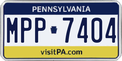 PA license plate MPP7404