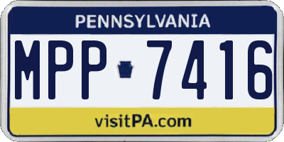 PA license plate MPP7416