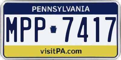 PA license plate MPP7417
