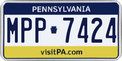 PA license plate MPP7424