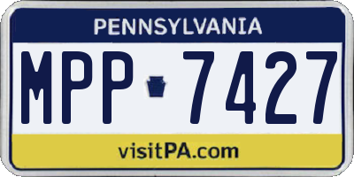 PA license plate MPP7427