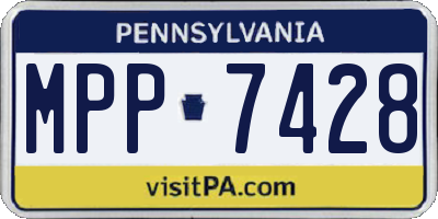 PA license plate MPP7428
